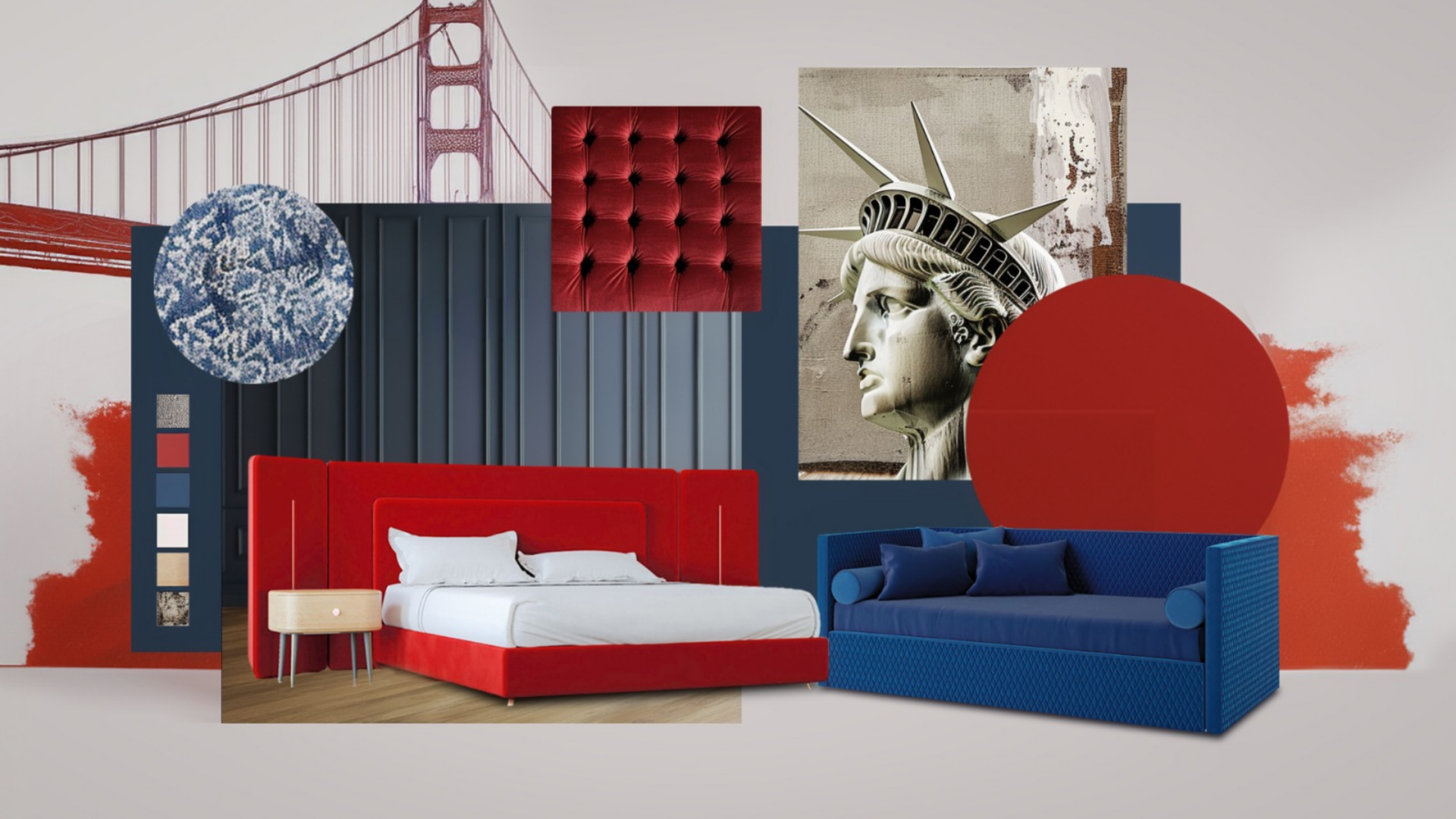 Red, White, and Blue Design Brilliance - Jetclass Celebrates Freedom with Décor Masterpieces